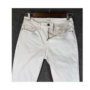 FRAME Le Skinny Jeans Blanc White Women Size 26 Stretch Denim COLC790 Clueless
